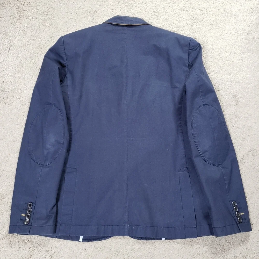 Pull&Bear Men's Blue Unstructured Blazer Jacket Large L EUR 2-Button Sport Coat‎
